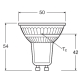 LEDVANCE LED PAR16 50 36°  Energy efficiency class A 2W 840 GU10